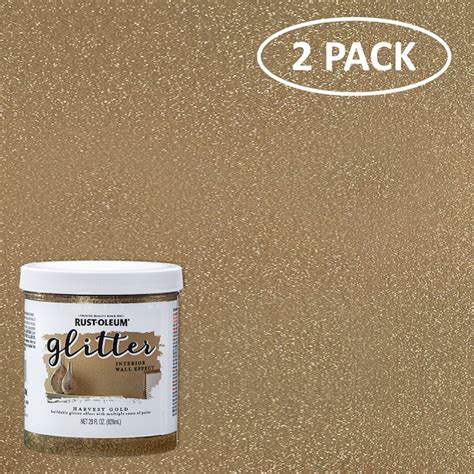 Rust Oleum Glitter Satin Harvest Gold Glitter Latex Interior Paint 1