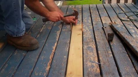 How to lay decking boards and build railings and stairs. How to replace rotten decking - YouTube