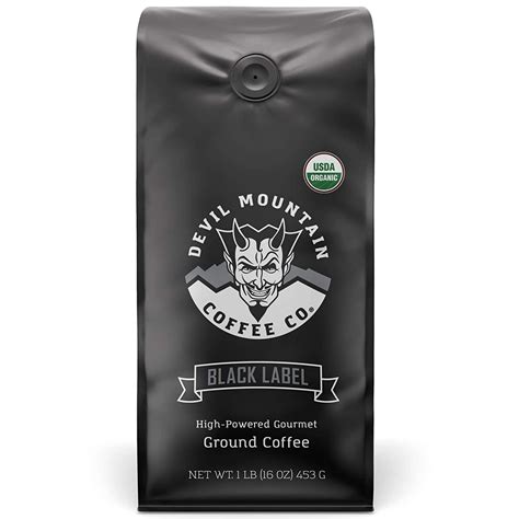 Buy Devil Mountain Coffee Black Label Dark Roast Ground Coffee Strong