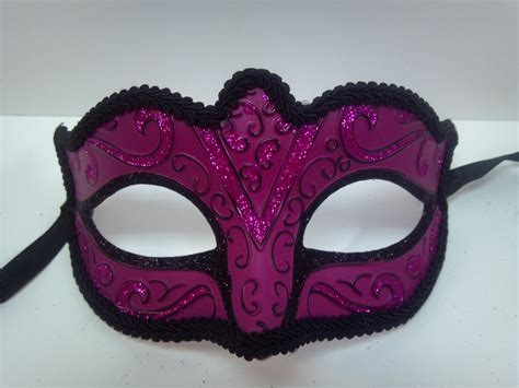 Hot Pink And Black Masquerade Mask Screamers Costumes