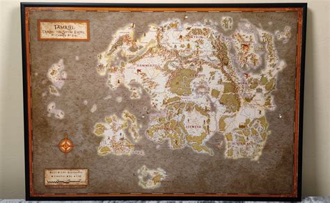 High Quality Map Of Tamriel From The Elder Scrolls Online Etsy UK