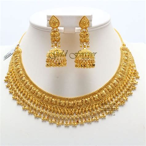22 Carat Indian Gold Necklace Set 367 Grams Codens1017 6b3 Indian