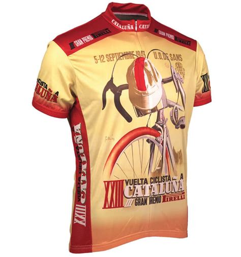 Buy Retro Cycling Jersey 1943 Vuelta Cataluna Mens