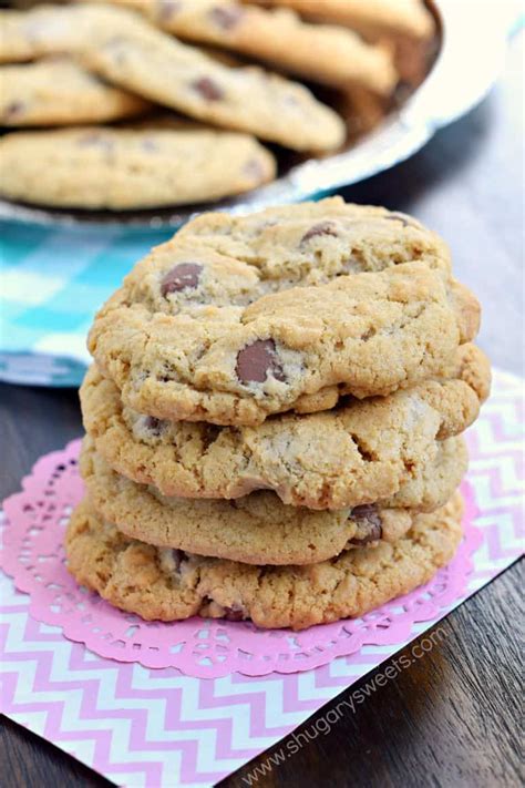 Our classic, perfect chocolate chip cookies have a tinge of caramel flavor and are studded with chocolate goodness. Perfect Chocolate Chip Cookies - Shugary Sweets