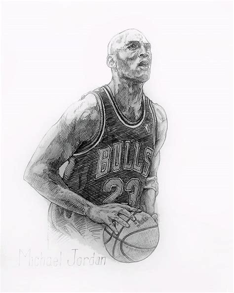 Michael Jordan Drawing By Gary Beattie Fine Art America