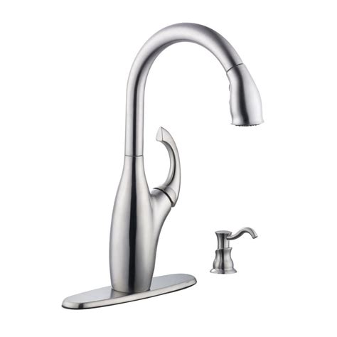 Hand polished to matte or polished stainless steel. Schon Contemporary Single-Handle Pull-Down Sprayer Kitchen ...