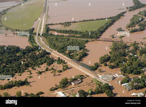 An Aerial View Of The Aftermath Of Hurricane Harvey Taken From A Us