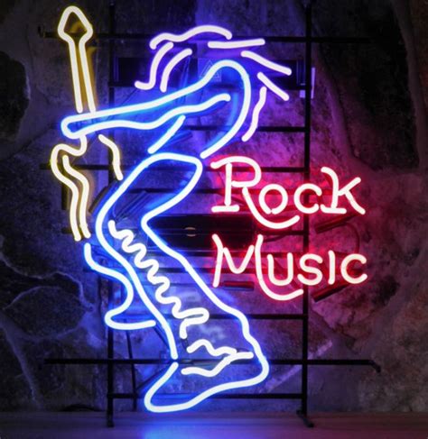 Rock Music Neon Sign 60 X 75 Cm