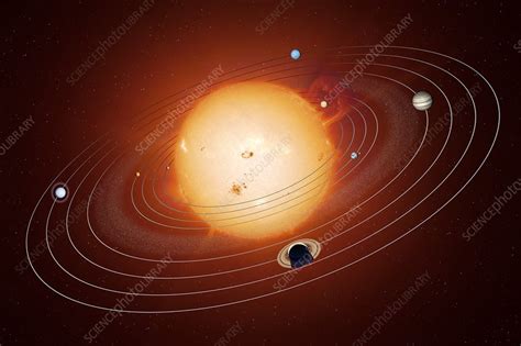 Solar System Orbits Artwork Stock Image C0116937 Science Photo