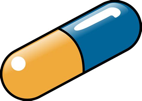 Pill Capsule Clipart Vector Drug Capsule And Pill Illustration Clip