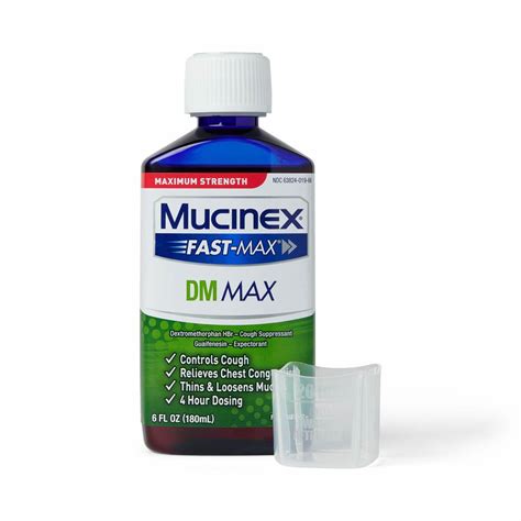 Mucinex Fast Max Dm Cold And Cough Relief Syrup 6oz 1ct