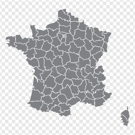 Carte Blanche France Carte Des Départements De France Carte