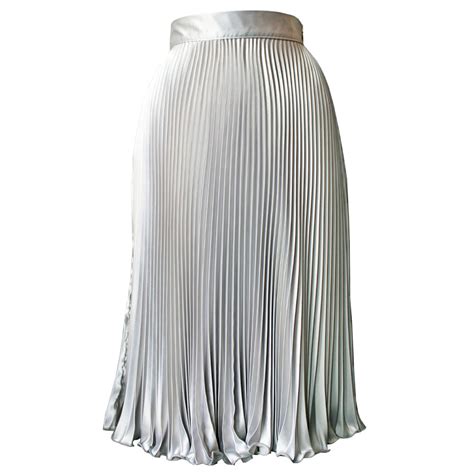Silver Pleated Skirt Nola Couture