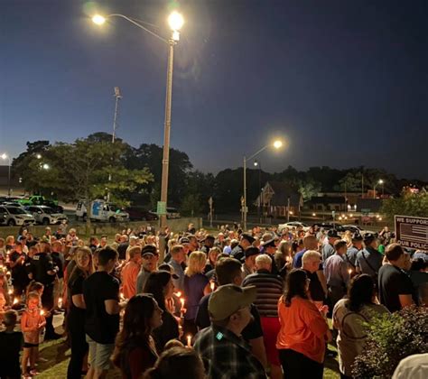 Hundreds Attend Candlelight Vigil To Honor Slain Police Officer