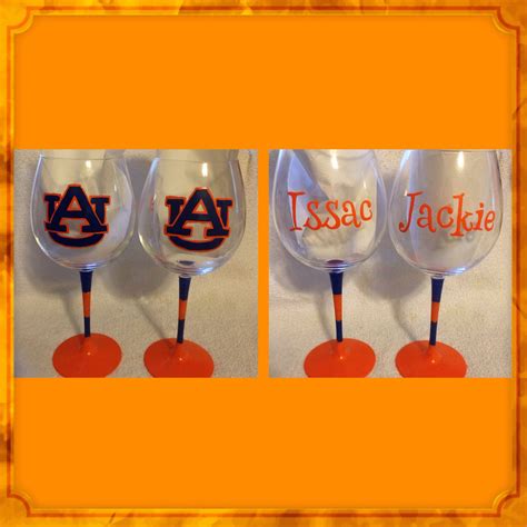 Auburn Wine Glasses With Painted Stems By Erika S Hand Painted Glass Glass Glassware Wine