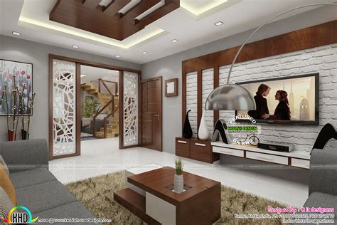 Kerala living room design is free hd wallpaper. Posh living room interior - Kerala home design and floor plans