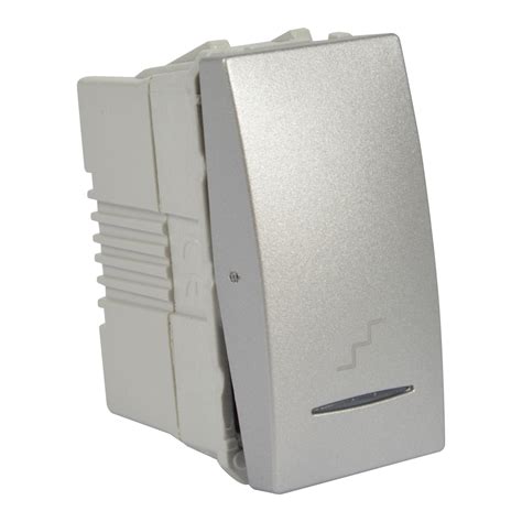 Interruptor De 3 VÍas Aluminio 127 Vca 10a Con Luz Piloto Linea Unica