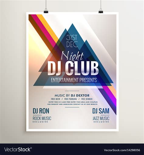 Creative Club Music Party Event Flyer Template Vector Image