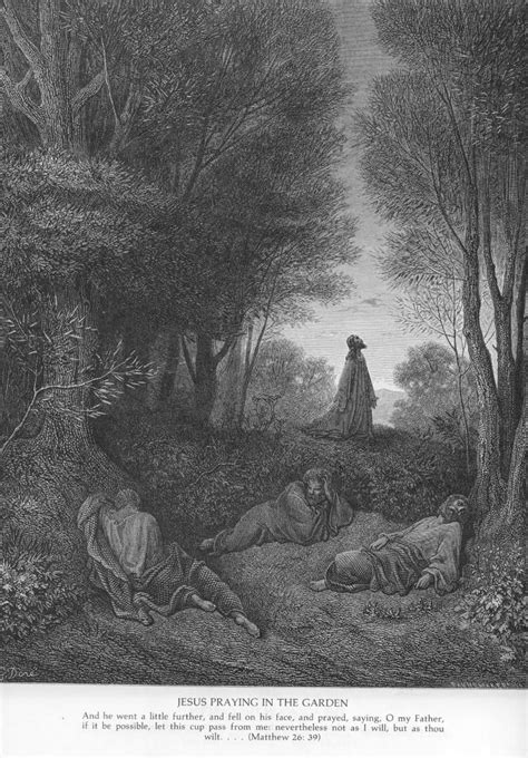 Jesus Praying In The Garden Of Gethsemanewoodcuts By Gustave Doré