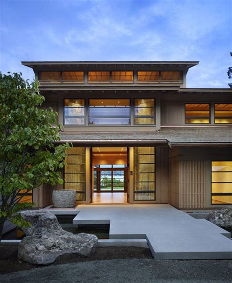 Two Story Lakefront Property In Seattle Engawa House Modern Japanese
