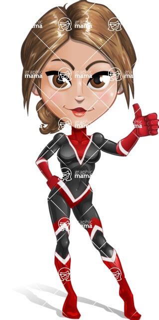 Girl With Superpowers Cartoon Vector Character Normal GraphicMama