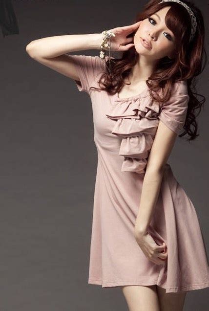Tips Fashion Korea Terbaru Ruffle Dress Dress Korea Trend Masa Kini