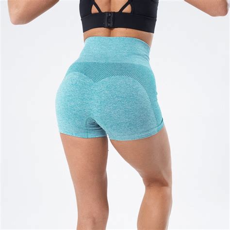 Sports Seamless Shorts Women Push Up High Waist Fitness Shorts Female