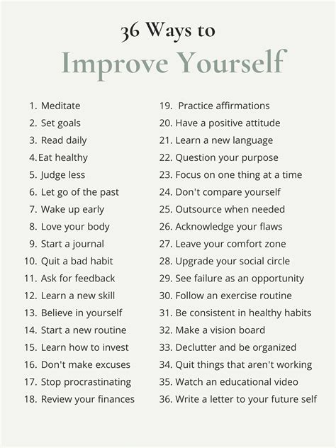36 ways to improve yourself save this gallery posted by michelle g lemon8
