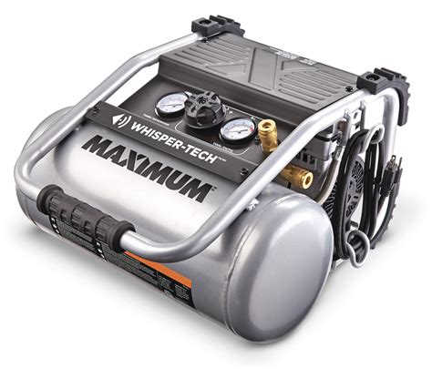 Maximum 4 Gallon Ultra Quiet Portable Air Compressor With Dual Position