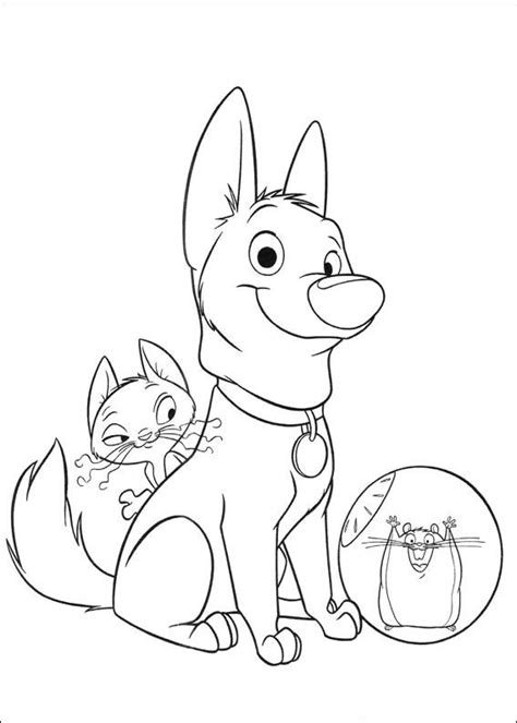 Bolt Coloring Page | Cartoon coloring pages, Dog coloring page, Descendants coloring pages