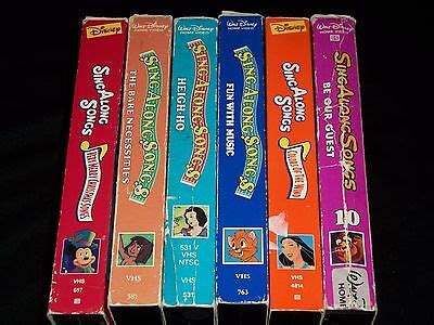 Vhs Lot Classic Disney S Sing Along Songs Fun Songs Vhs Tapes