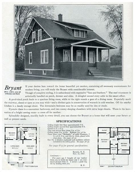 1920 Bennett Homes The Bryant Another Bungalow Plan Shown In The