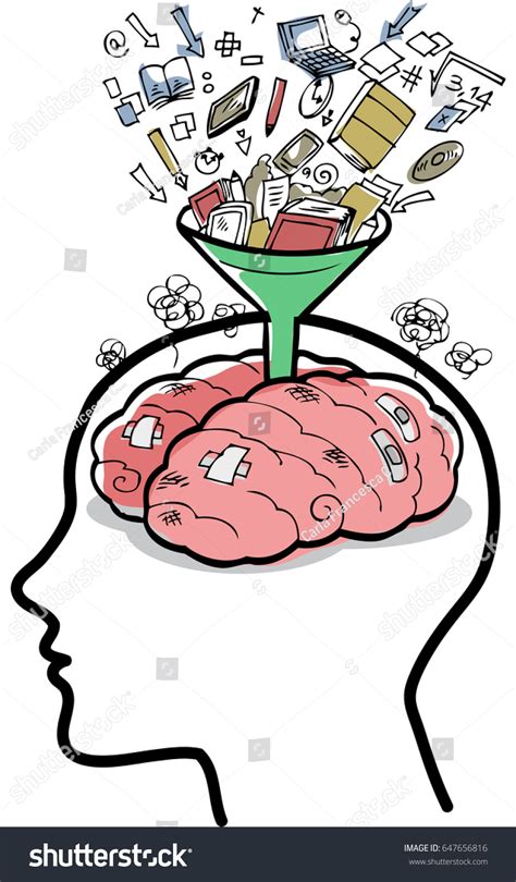 Concept Vector About Very Busy Mind Stock Vector 647656816 Shutterstock