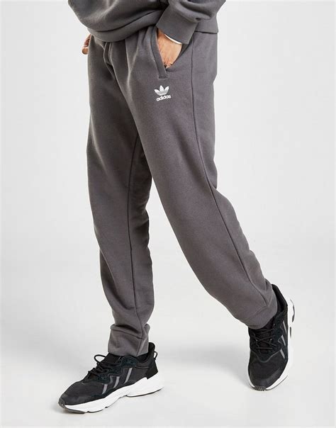 Grey Adidas Originals Essential Trefoil Cuffed Joggers Jd Sports