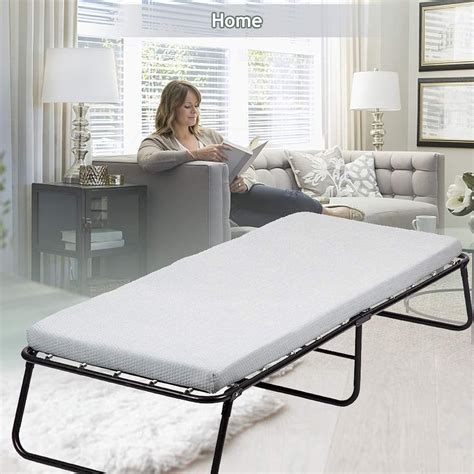 23mo Finance Guest Bed Folding Bed Frame With Comfort Foam Mattress