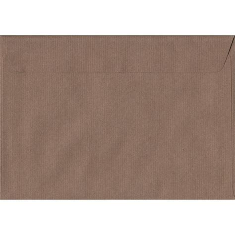 C5a5 Brown Ribbed Textured Envelopes 100 Brown C5 Envelopes To Fit A5