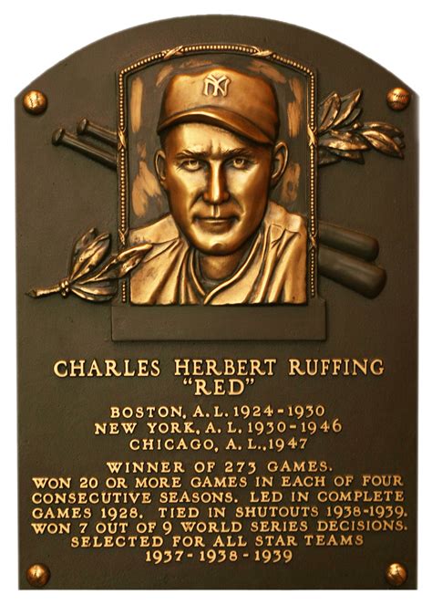 Ruffing Red Baseball Hall Of Fame