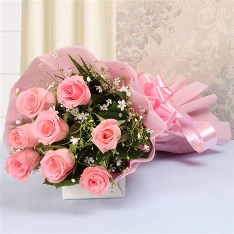 Buy Bunch Of 12 Pink Roses Online At Best Price Od