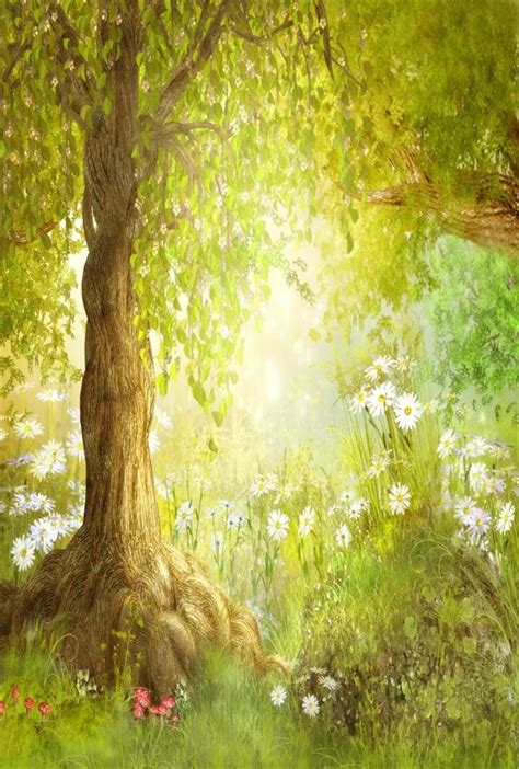 Aofoto 5x7ft Dreamy Forest Photography Sweet Florets