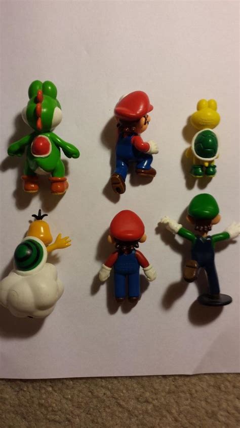 Nintendo Super Mario Bros Lot Of 2 6 Mini Figures Luigi Koopa Yoshi