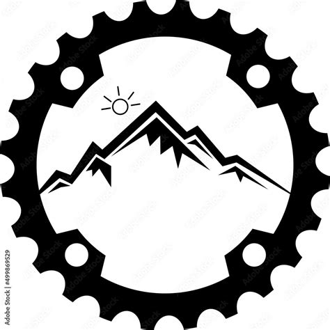 Mountain Bike Gear Bicycle Svg Vector Symbol Logo Cutfile For Cricut