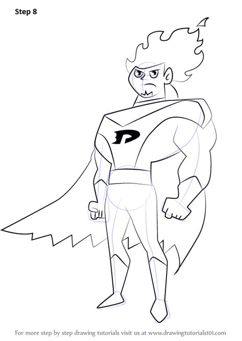 How To Draw Dan Phantom From Danny Phantom Danny Phantom Step By Step