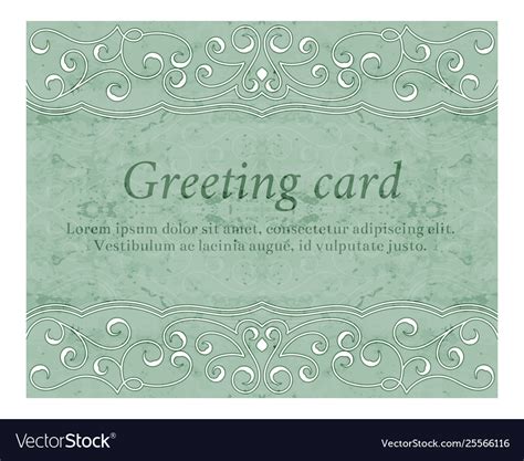 Elegant Greeting Vintage Cards Royalty Free Vector Image