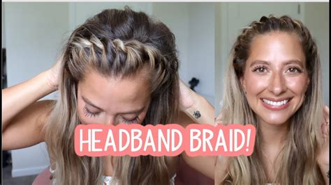How To Easy Twisted Headband Braid Short Medium And Long Hairstyle