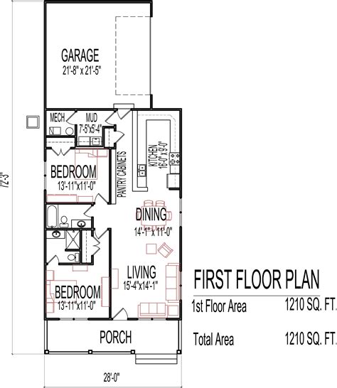 Small House 2 Bedroom Floor Plans