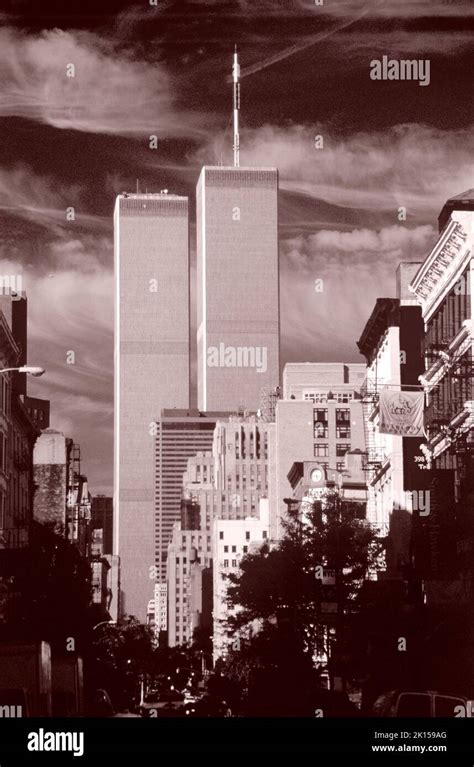 World Trade Center Twin Towers Lower Manhattan New York City Fotos Und
