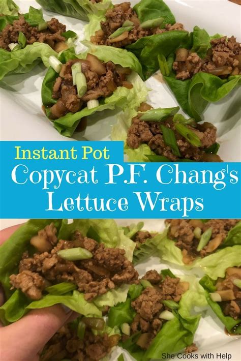 Looking for healthy low calorie appetizers? Instant Pot Copycat P.F. Chang's Lettuce Wraps (low carb ...
