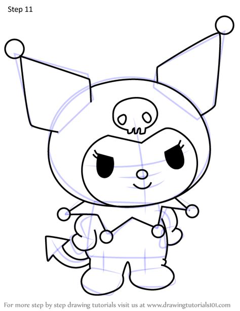 How To Draw Kuromi From Hello Kitty Hello Kitty Step By Step