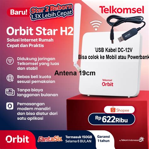 Jual Telkomsel Orbit Star H Modem Wifi G Free Gb Penerus Orbit Star B Shopee Indonesia