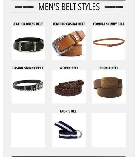 Mens Belt Styles Mens Belts Fashion Infographic Belt